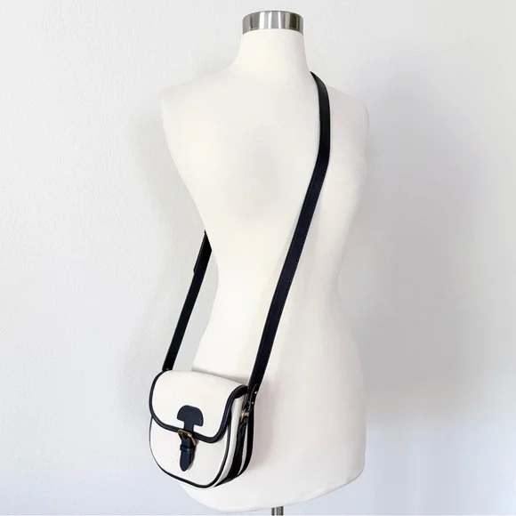 J. Crew Classic Small Saddle Crossbody Bag Canvas - Picture 7 of 7